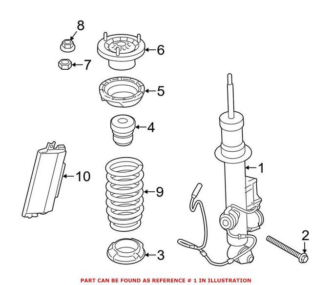 BMW Suspension Strut - Rear Passenger Right 37126857698